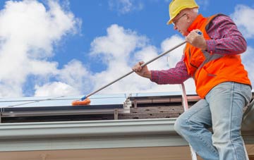 Wheelbarrow Town soft wash roof cleaning